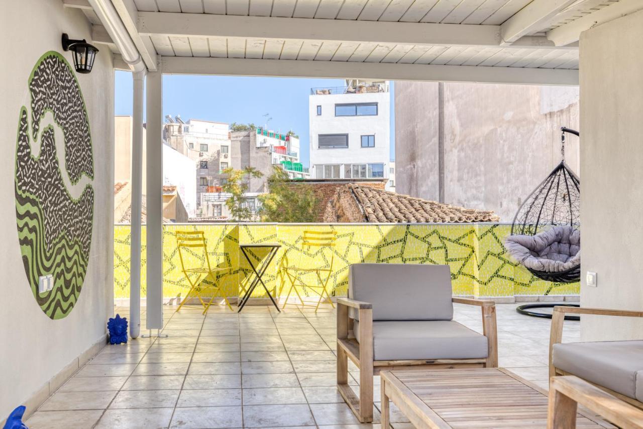 Chic Rooftop Studio W/ Terrace - Near Acropolis Athen Exterior foto